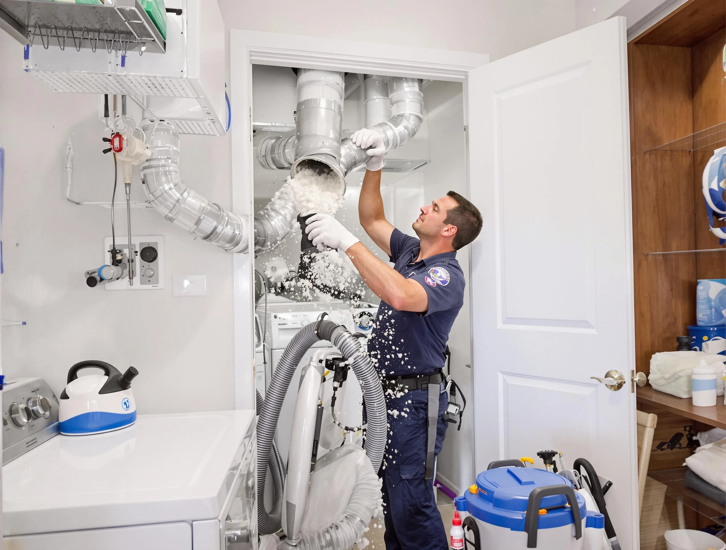 Peralta Dryer Vent Cleaning technician delivering thorough residential dryer vent cleaning service in Peralta